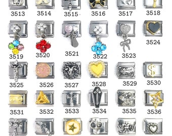 Italian Charms classic 9mm size,gift for her,stainless links ,Custom bracelet, Your choice,Pyramid, axe, bell, beard  L5