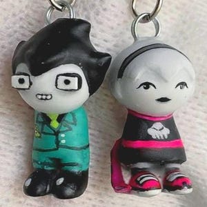Homestuck Character Mini Keychains John Egbert Rose Lalonde Alternative costume