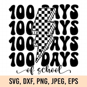 100 days of school svg, Happy 100 days of school svg, 100th day of school svg, Retro 100 days svg, 100 days svg, 100 days of school png