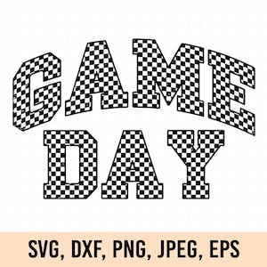 Retro checkered game day svg, Retro checkered game day png, Checkered game day svg, School sport svg, School sport png, Sublimation png