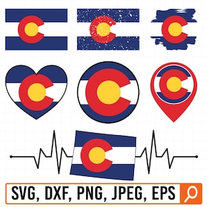 Drapeau du Colorado svg, png drapeau du Colorado, drapeau du Colorado bundle svg, svg du Colorado, État du Colorado, imprimable drapeau du Colorado, usage Commercial