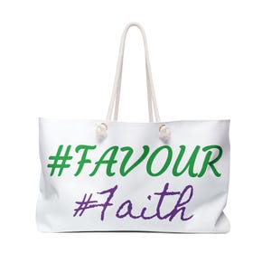 Faith-Inspired Weekender Bag, Tote for Travel, Gym, Beach, Vacation, Motivational Gift, Inspirational Quote Bag