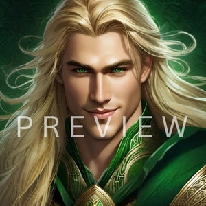 Digital Image of Norse God Freyr