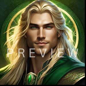 Digital Image of Norse God Freyr