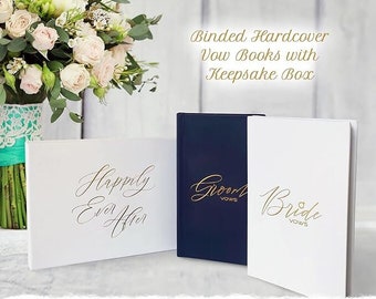 Bride and Groom Vow Books, Vow Books for Wedding, Vow Books His and Hers Vow Books, Vow Book, Wedding Vow Books