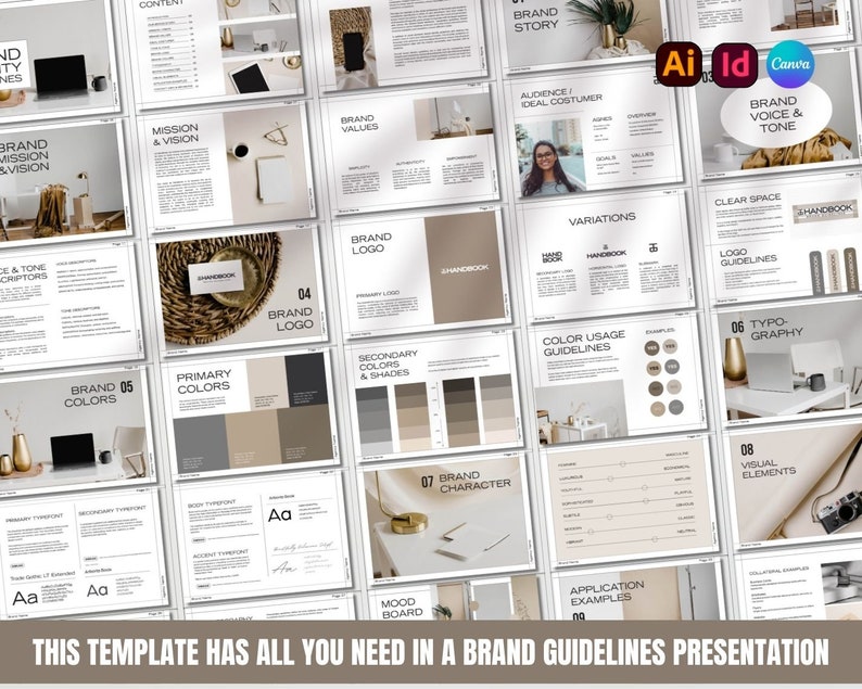 Handbook Brand Guidelines Template Brand Guide Branding Brand Style Handbook Brand Guidelines Template Brand Guide Branding Brand Style