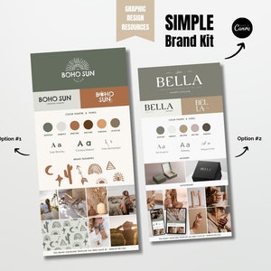 Plantilla de kit de marca para Canva | Directrices de marca | Económico | Descripción general de la hoja de marca | Guía de marcas | tablero de humor