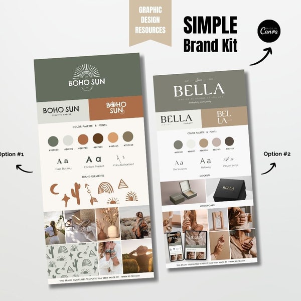 Brand Kit Template for Canva | Brand Guidelines | Budget Friendly | Brand Sheet Overview | Brand Guide | Mood board