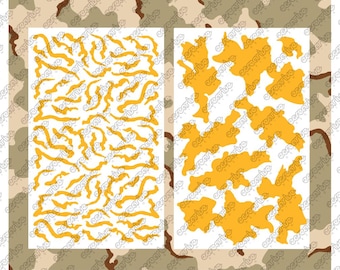 Plantilla digital de Cerakote de camuflaje de la DCU de la Tormenta del Desierto SVG DXF