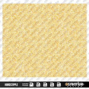 May include: A seamless pattern of gold stipple dots on a white background. This digital design is available in SVG, PDF, DXF, PNG, and PLT formats.