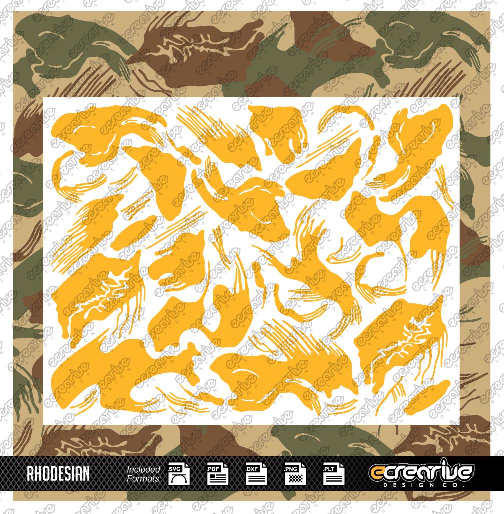 RHODESIAN Camo Cerakote Stencil Digital Template SVG DXF - Etsy
