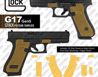 Plantilla de patrón de punteado láser STACK para Glock 17 Gen5 SVG PLT