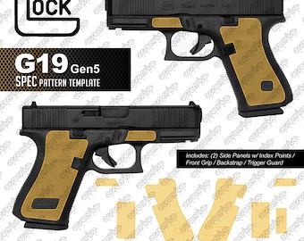 Plantilla SVG de patrón de punteado láser para Glock 19 Gen5 SPEC
