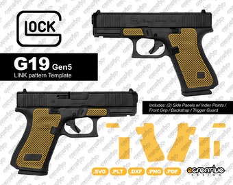 Glock 19 Gen5 GEOMETRIC Laser Stippling Pattern Template SVG PLT - Etsy