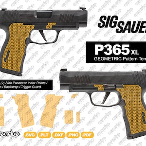 Sig Sauer P365XL GEOMETRIC Laser Stippling Pattern Template SVG PLT