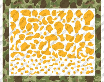 Plantilla digital de Cerakote de camuflaje de piel de rana de la Segunda Guerra Mundial