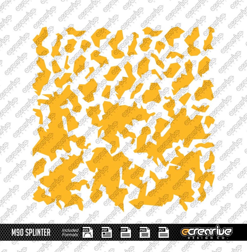 Splinter Detailed Icon M90 SPLINTER Camo Cerakote Stencil Digital Template SVG DXF - Etsy