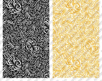 Plantilla de patrón de punteado láser vectorial floral SVG PLT