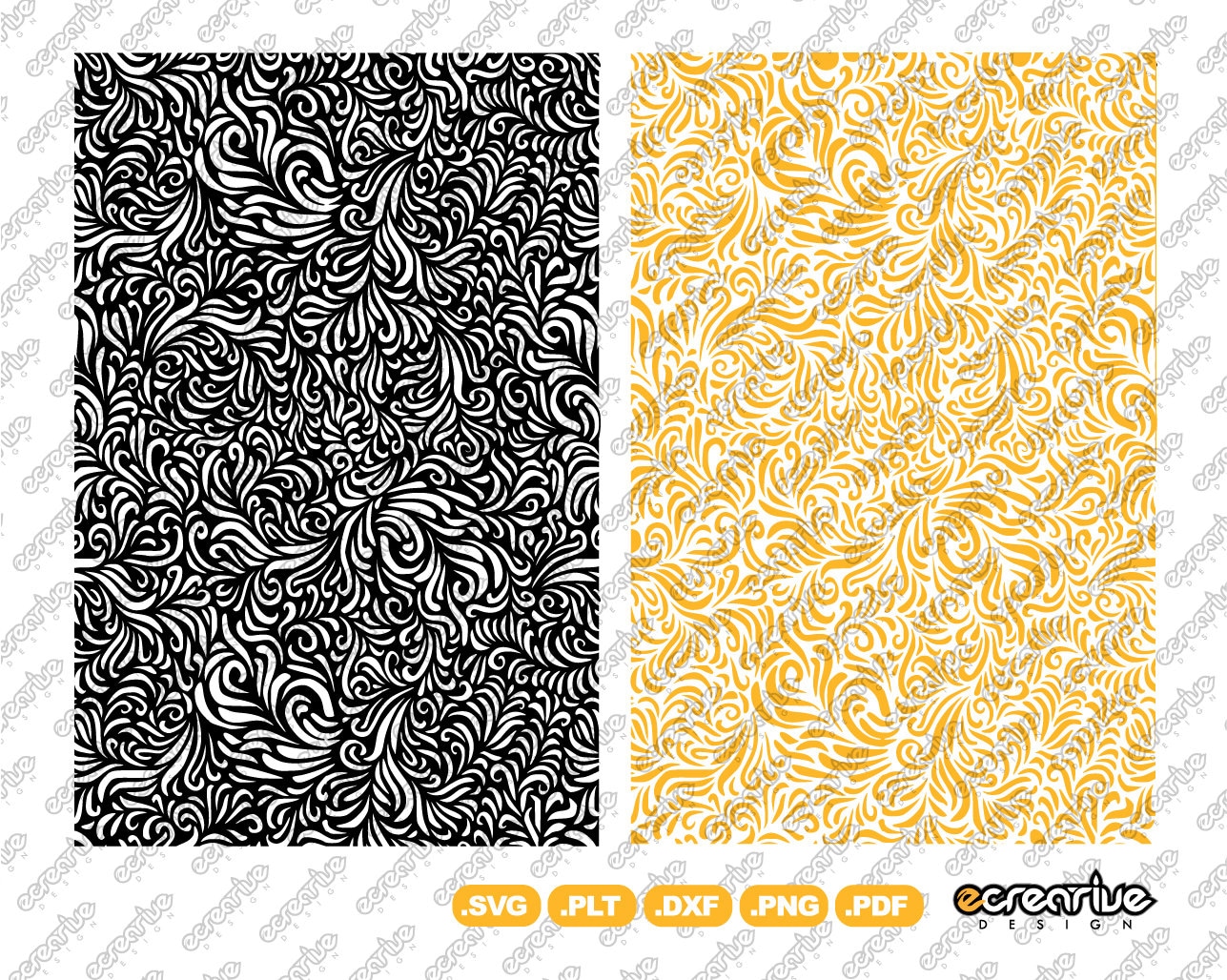 FLORAL Vector Laser Stippling Pattern Template SVG PLT - Etsy