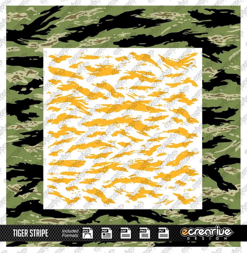 TIGER STRIPE Camo Cerakote Stencil Digital Template Svg Dxf Etsy