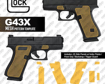 Glock 43X MESH Laser Stippling Pattern Template SVG