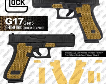 Plantilla de patrón de punteado láser geométrico para Glock 17 Gen5 SVG PLT