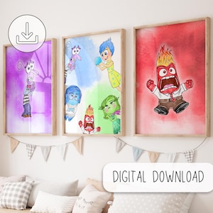 Inside Out Phrase Poster, Inside Out Chart, Inside Our Nursery Art, Digital Bedroom Decor, Inside Out Classroom Decor, Emotions Posters