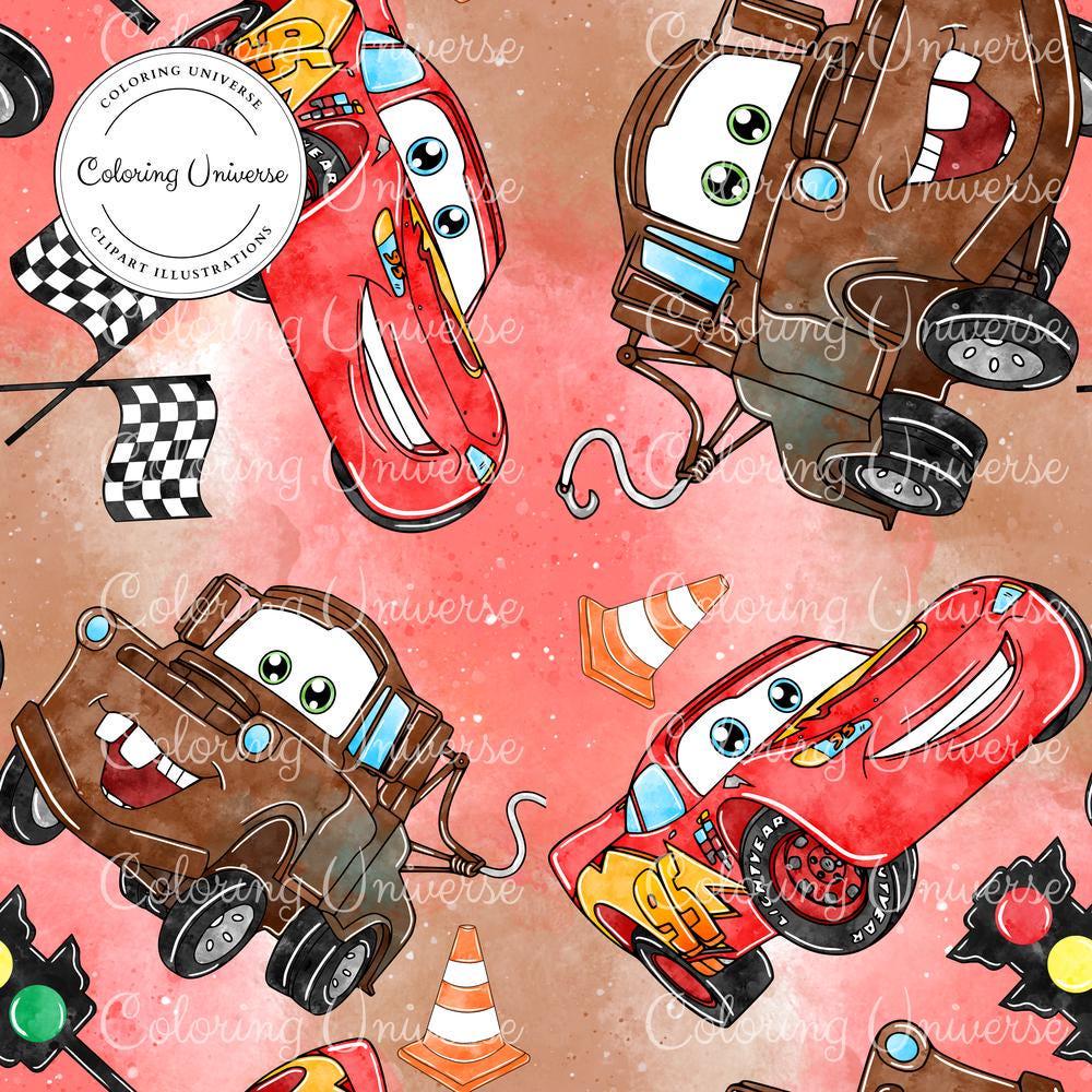 Disney Cars Seem Less Pattern Cars Seamless File - Seamless Pattern, Digital Paper, Seamless Design ...