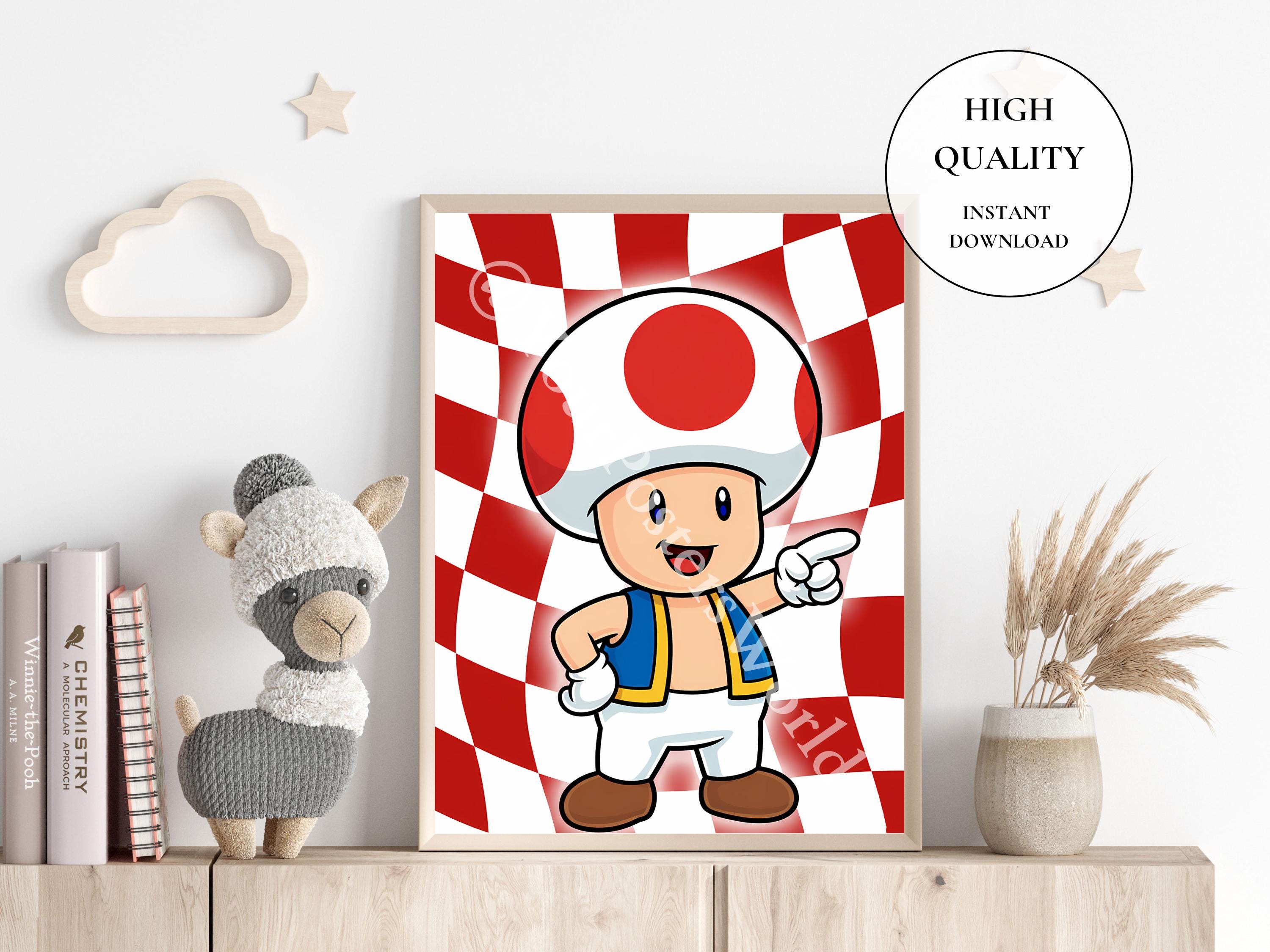 Cute Set of 3 Super Mario Posters - Super Mario Painting, Mario Wall ...