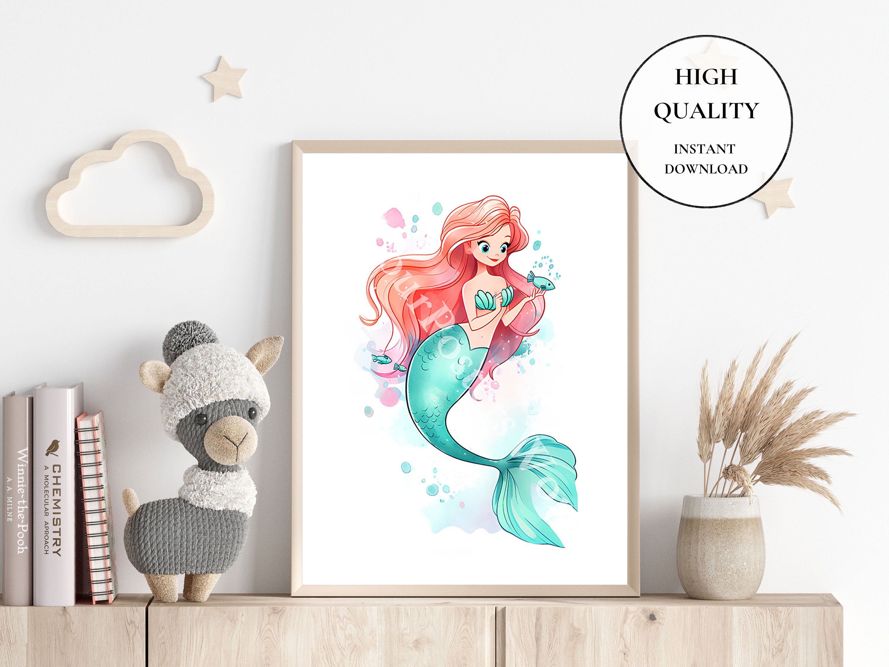 Princesses Set of 6 Posters | Printable Wall Art Decor | Girl Room ...