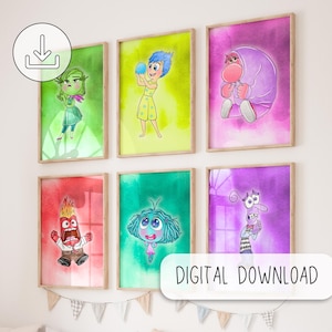 Posters Decor and Classroom Activity, Inside Out Bulletin Board Kit, Emotion Check In, Inside Out 2 Characters, Nursery Room Printable Decor