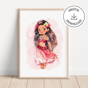 1 Princess Poster, Printable Wall Decor - Girl Room Decor, Princess Theme Room - Princess Nursery - Digital Bedroom Decor, Sea Theme Bedroom