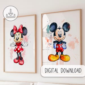 Mickey lithograph - Etsy 日本