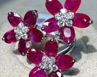 Blumen Rubin Ring