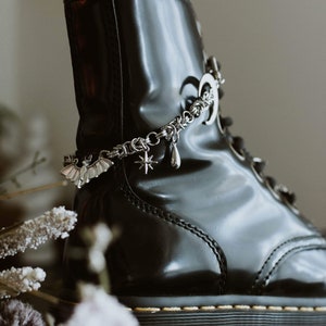 PREORDER Creature of the night Boot Chain, Chain mail, Chained Boots, Boot Chain Accessories, bat, spooky, gothic, Halloween, goth, alt