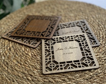 Wedding Favors Guests in Bulk, Personalized Gift Coaster Favors, Rustic Wedding Favors for Guests, Wedding Shower Favors