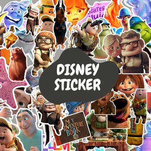 Disney printable stickers png, 118 Disney cartoon sticker png, print and cut sticker, planner sticker png, png printable stickers