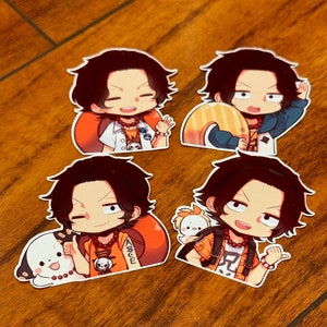 Custom OP Chibi Ace Sticker Set