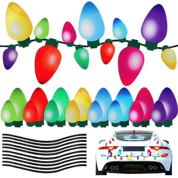 Christmas Lights Car Stickers Etsy