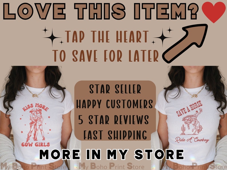 Save A Horse Baby Tee Shirt, Cowgirl Aesthetic Tshirts, Women's Western Tee, Y2k Aesthetic Cowboy, Cropped Cowgirl Shirt, Y2K 90s Baby Tees image 4