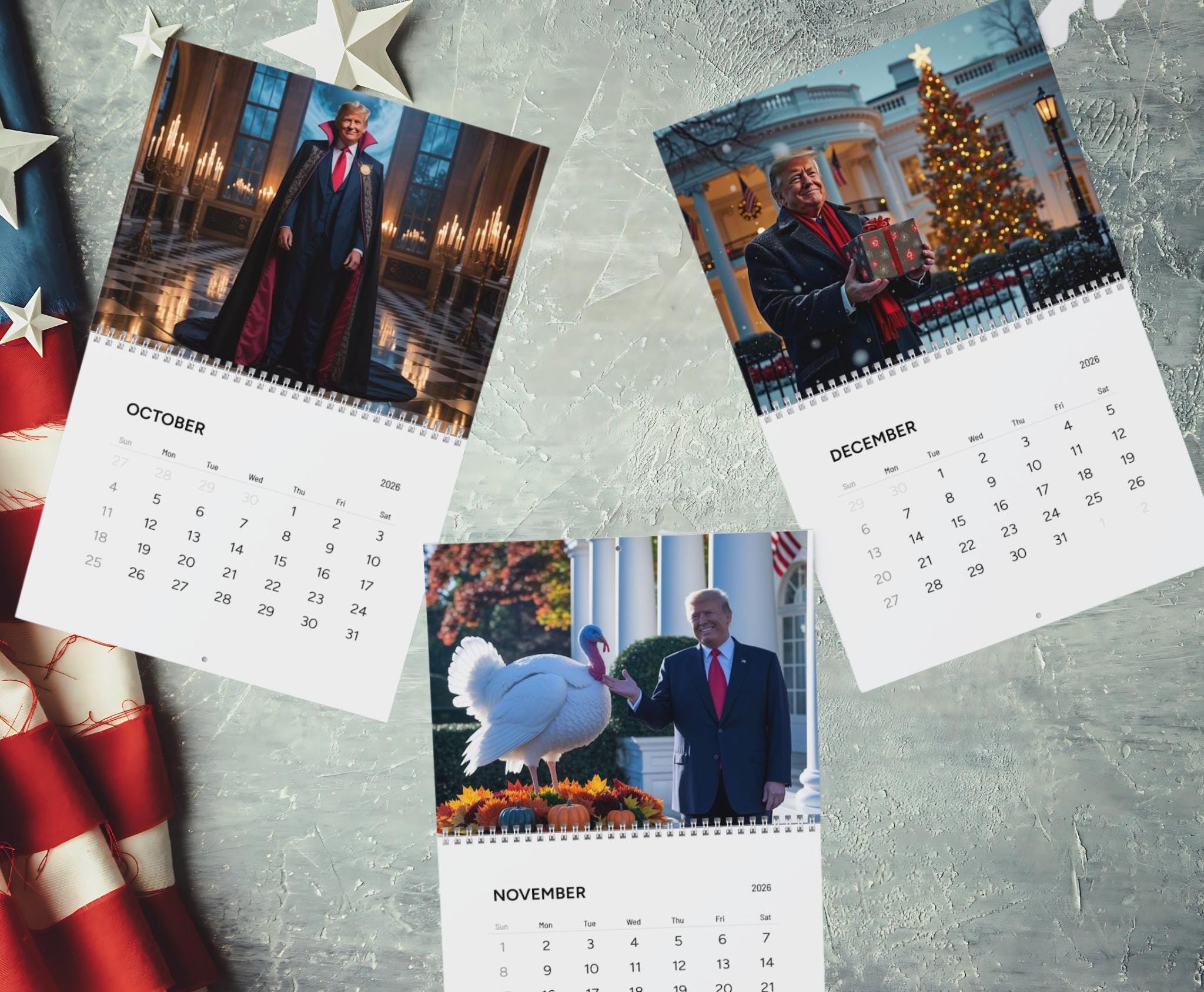 2026 Calendar - Donald Trump - Funny - Quirky - Christmas - Birthday