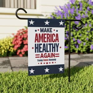 Make America Healthy Again Garden Flag Banner, MAGA MAHA Yard Decor 2024, Political Statement Flag Pro Trump Kennedy Vance 2024 RFK Jr Sign