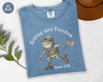 Funny Frog 250th Anniversary 4th of July Comfort Colors Shirt Celebrate Americas Birthday EST 1776 Independence Day Semiquincentennial Tee