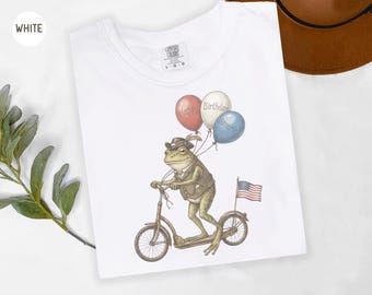 Funny Frog 250th Anniversary 4th of July Comfort Colors Shirt Celebrate Americas Birthday EST 1776 Independence Day Semiquincentennial Tee