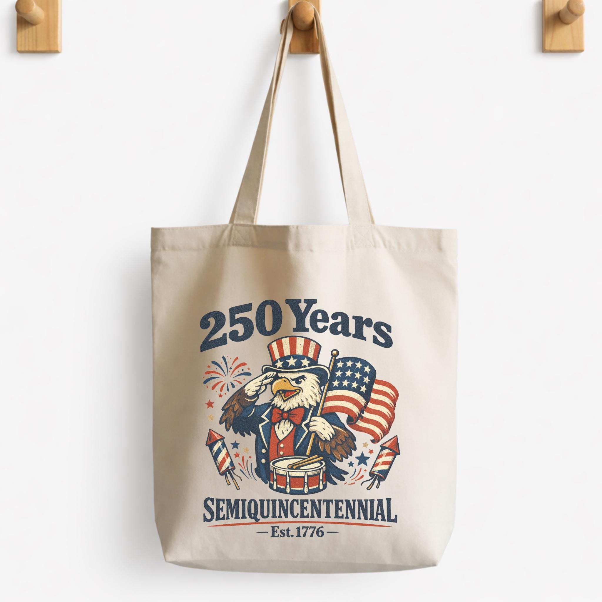 250 Years Patriotic Eagle 4th of July Tote Bag America