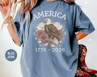 250 Years USA Eagle Comfort Colors Shirt Celebrate 250th Anniversary Americas Birthday Independence Day Tee 4th of July Shirt Patriotic Gift