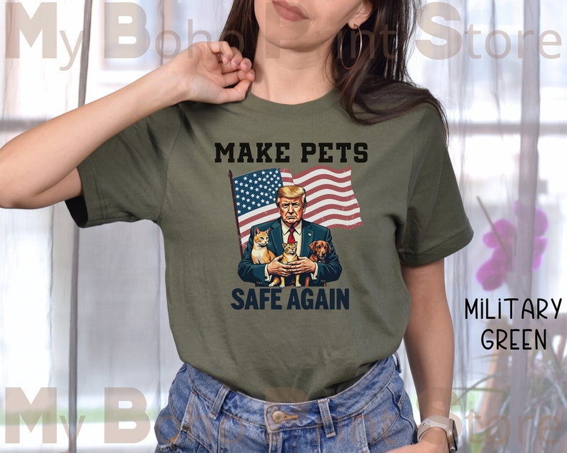 Make Pets Safe Again Tshirt, Pro Trump Tee MAGA Pet Mom Pet Dad for