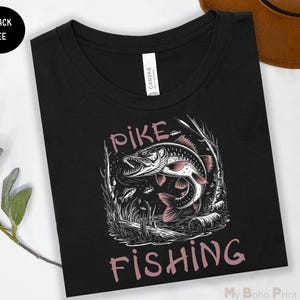 Vintage Pike Graphic T-shirt, Fisherman Aesthetic, Fathers Day Gift, Fly Fishing, Pike Lover, Pike Fishing Shirt Gift, Gift For Fisherman