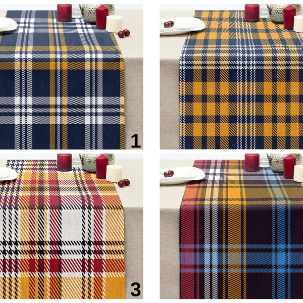 Gordon Dress Ancient Tartan Table Runner - Cotton table runner