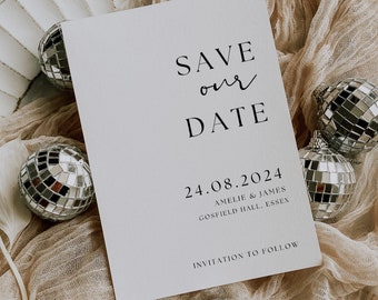 Classic save the date template | Modern editable save the date card | Printable save the date | Save our date | Instant download | Canva #1